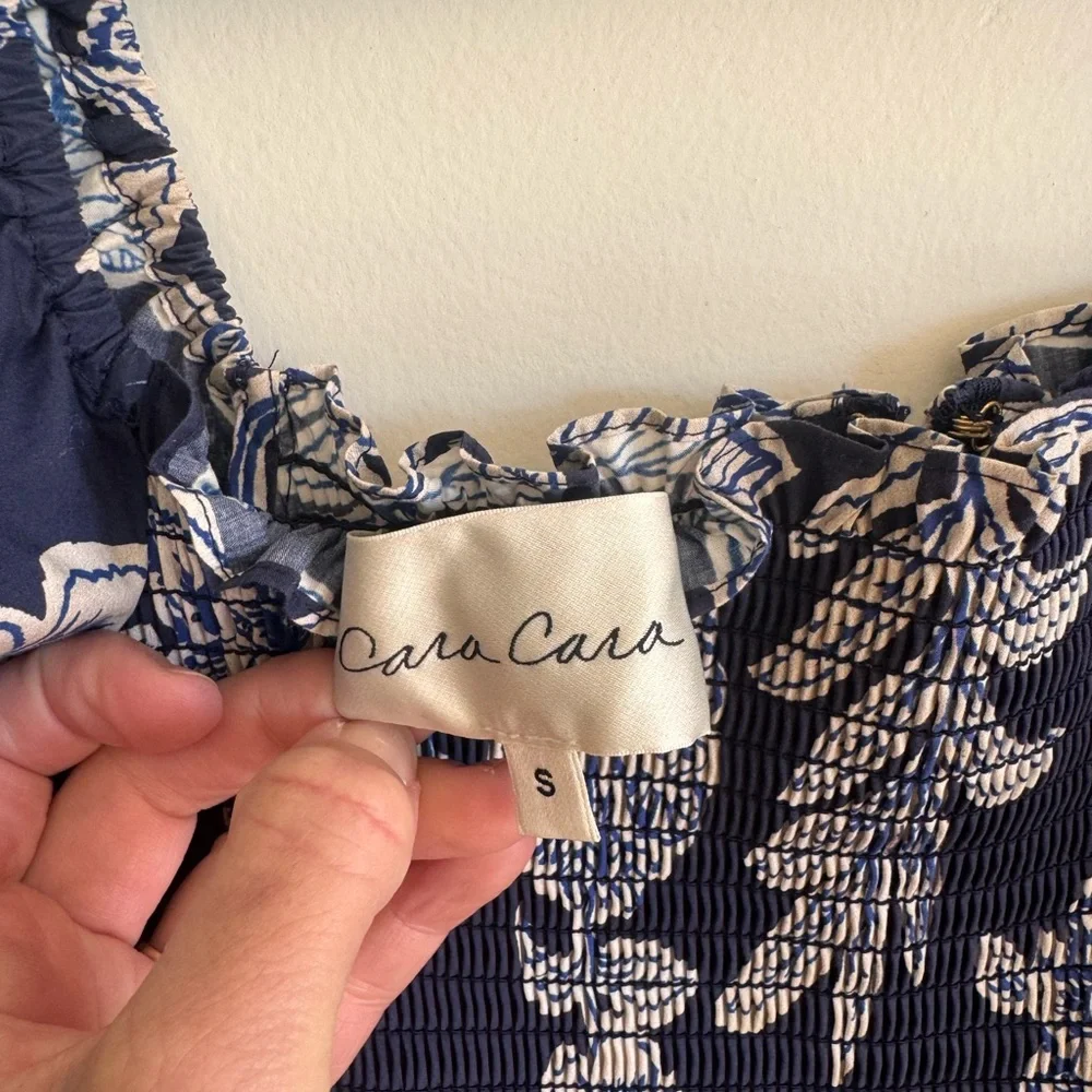 Cara Cara Navy and White Floral Long Sleeve Dress - Picture 4 of 4